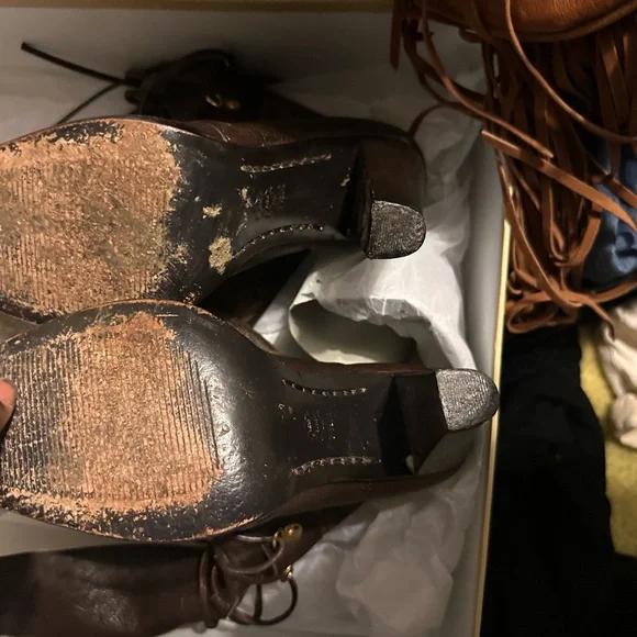 Michael Kors Brown Lace-Up Boots - Picture 5 of 12